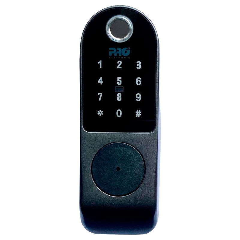 fechadura digital de sobrepor proeletronic 4 em 1 com sensor biométrico (mp)