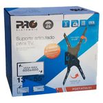 suporte para tv proeletronic articulado 2 niveis 13-55 (mp)