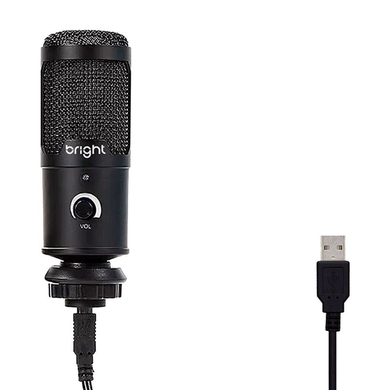 microfone bright streamer rgb st001 (mp)