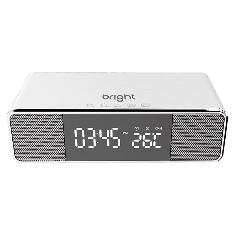 carregador bright por indução wireless c/caixa som branco (mp)