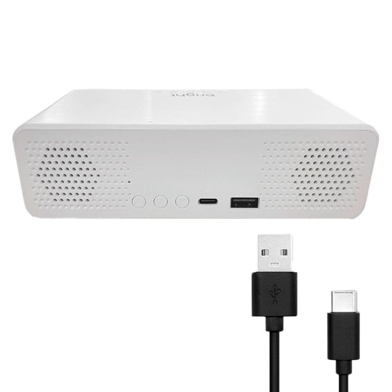 carregador bright por indução wireless c/caixa som branco (mp)