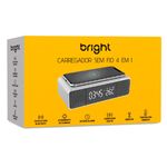 carregador bright por indução wireless c/caixa som branco (mp)