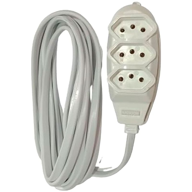 extensão bright 3 tomadas 2p 3m fl021 (mp)