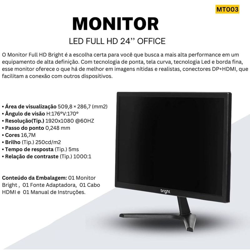 monitor bright office hd 24 mt003 (mp)