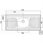 pia 1 cuba tramontina aço inox standard 150x52cm 93042/527