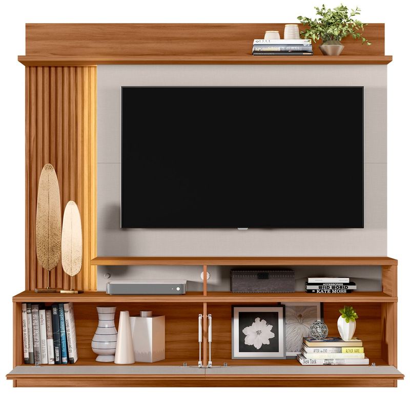 painel home para tv até 60" notável freijó e off white nt1295