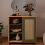 buffet artely charlotte 1 porta carvalho com menta 4535