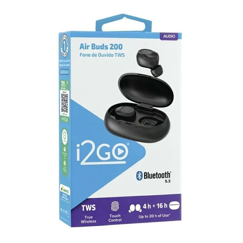fone de ouvido bluetooth i2go tws air buds 200 (mp)