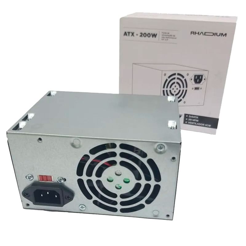 fonte atx rhadium 200w com cabo (mp)
