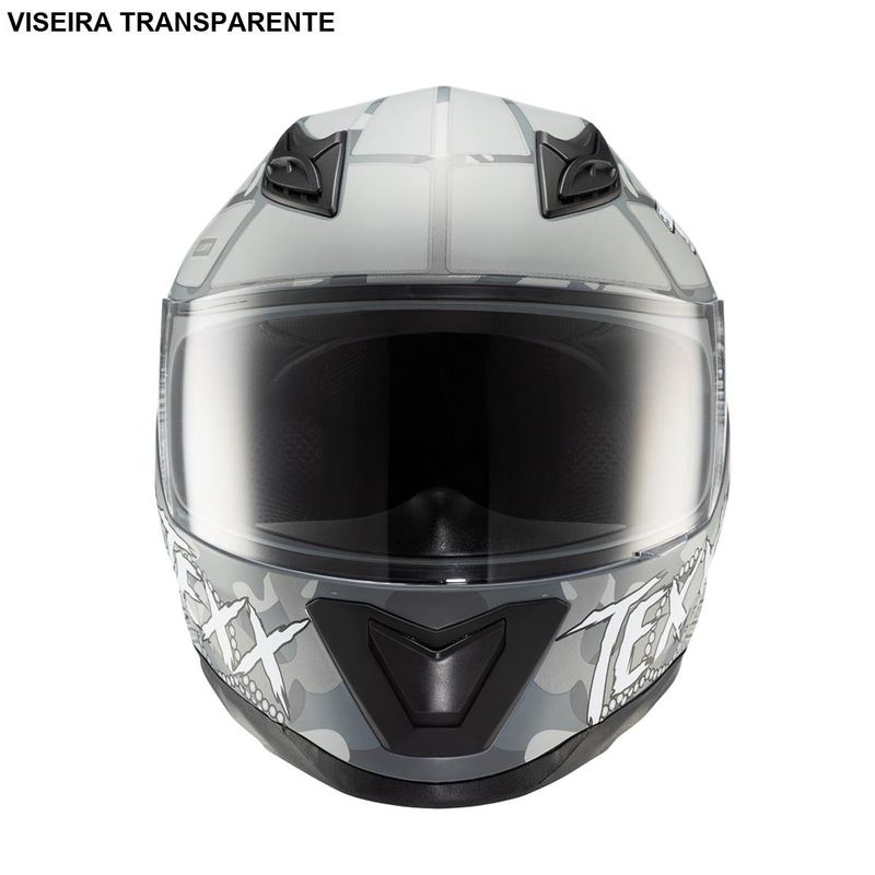 capacete texx fechado hawk fury cinza 58 (mp)