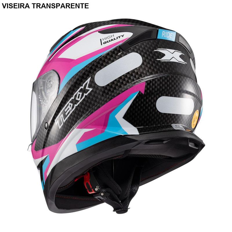 capacete texx fechado hawk ride azul rosa 60 (mp)