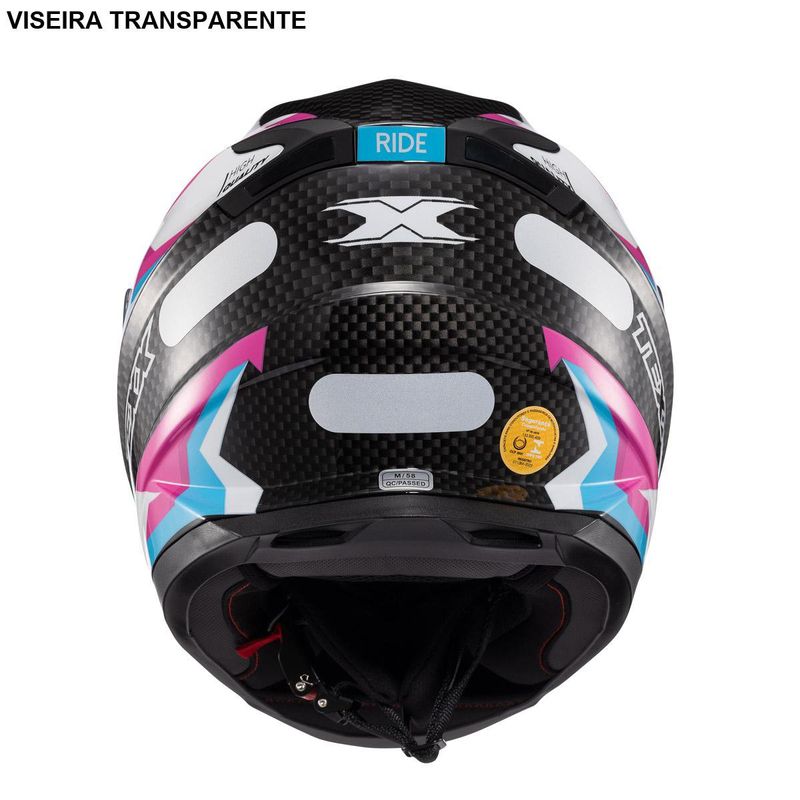 capacete texx fechado hawk ride azul rosa 62 (mp)