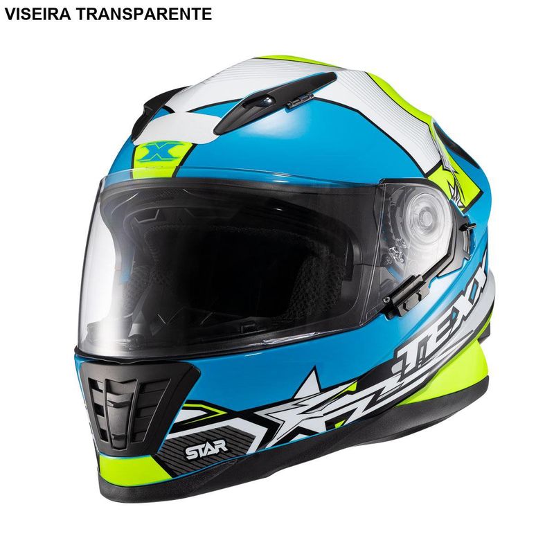 capacete texx fechado wing azul verde 58 (mp)
