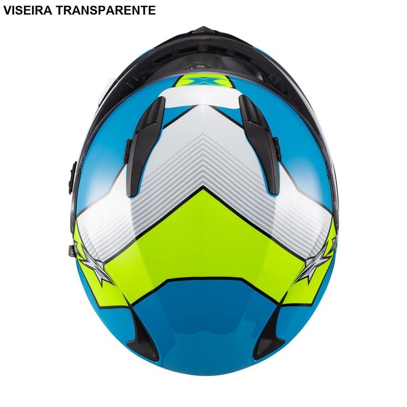 capacete texx fechado wing azul verde 58 (mp)