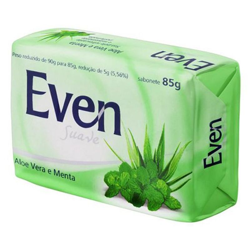 sabonete even suave aloe vera menta 85g