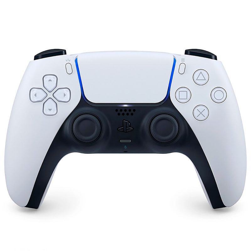 controle sem fio playstation 5 dualsense branco e preto