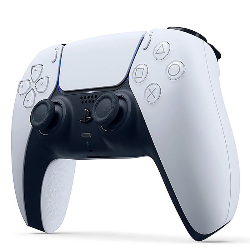 controle sem fio playstation 5 dualsense branco e preto