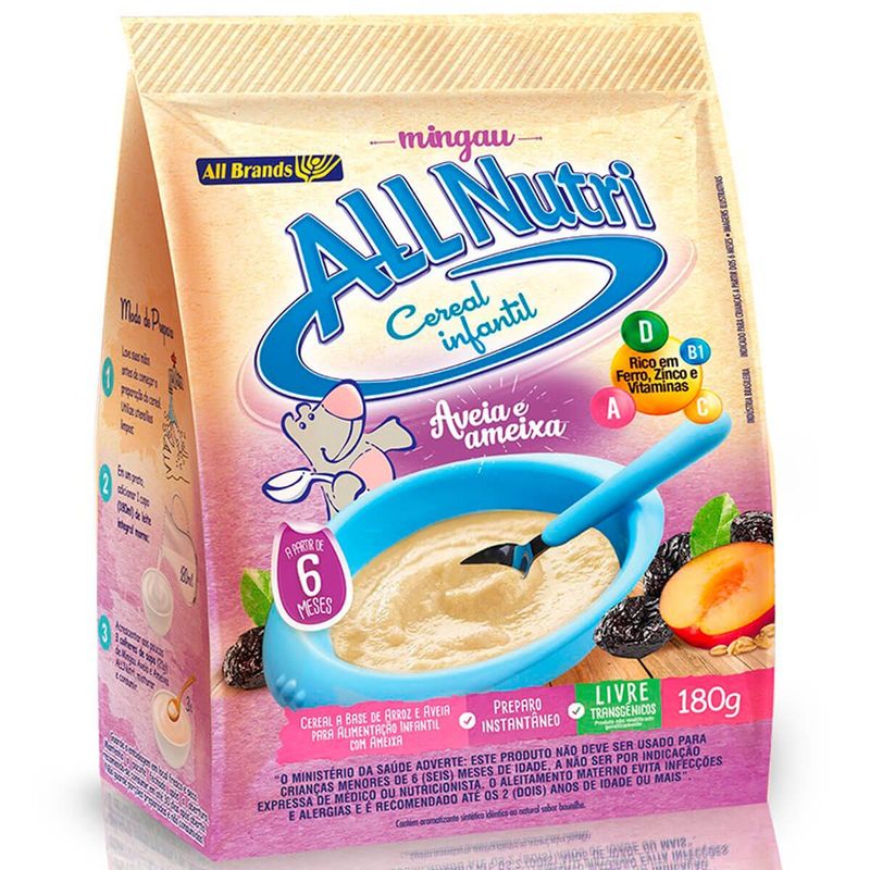 mingau de aveia e ameixa allnutri 180g