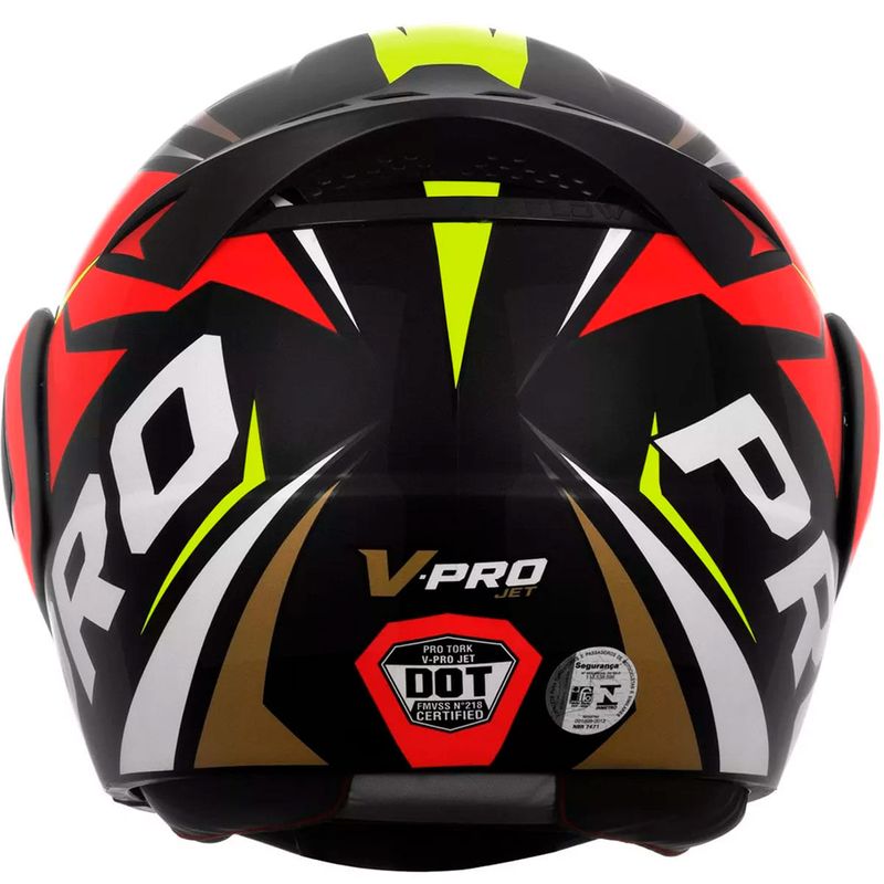 capacete pro tork v-pro jet factor vermelho brilhante 60
