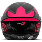 capacete pro tork new liberty three flores pink e preto brilhante 60