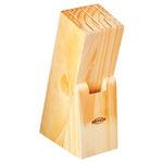 jogo de facas brinox 7 peças com cepo cross vermelho 2556/171