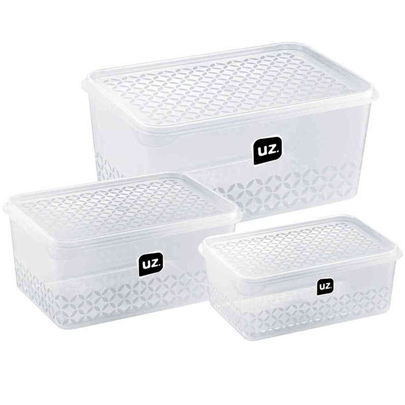 kit multiuso 3 peças uz transparente 1910-tr