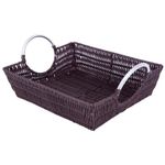 cesto com alça retangular mimo 3338 seagrass marrom