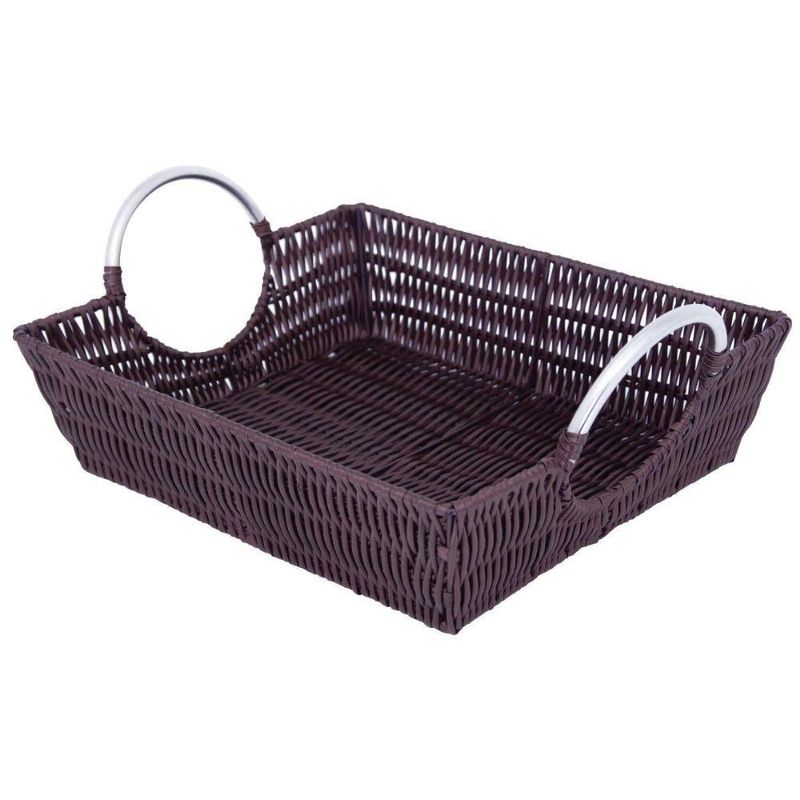 cesto com alça retangular mimo 3338 seagrass marrom