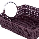 cesto com alça retangular mimo 3338 seagrass marrom