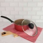 panela tramontina turim alumínio com revestimento antiaderente 16cm 1,4l vermelha - 20262816