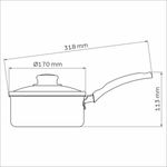 panela tramontina turim alumínio com revestimento antiaderente 16cm 1,4l vermelha - 20262816