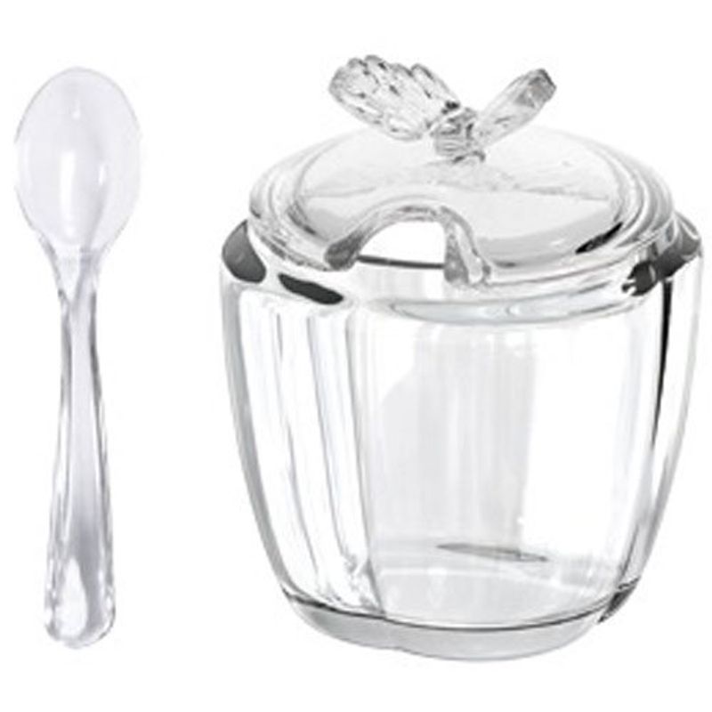 açucareiro rojemac wolff com colher butterfly transparente 29273