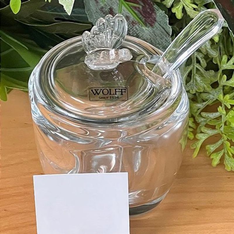 açucareiro rojemac wolff com colher butterfly transparente 29273