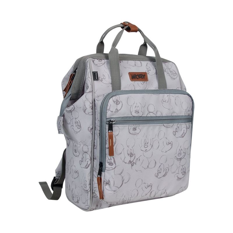 mochila babygo maternidade mickey com trocador cinza