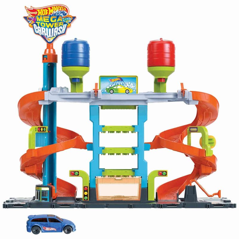 pista mattel hot wheels city lava-rápido mega torre - hdp05