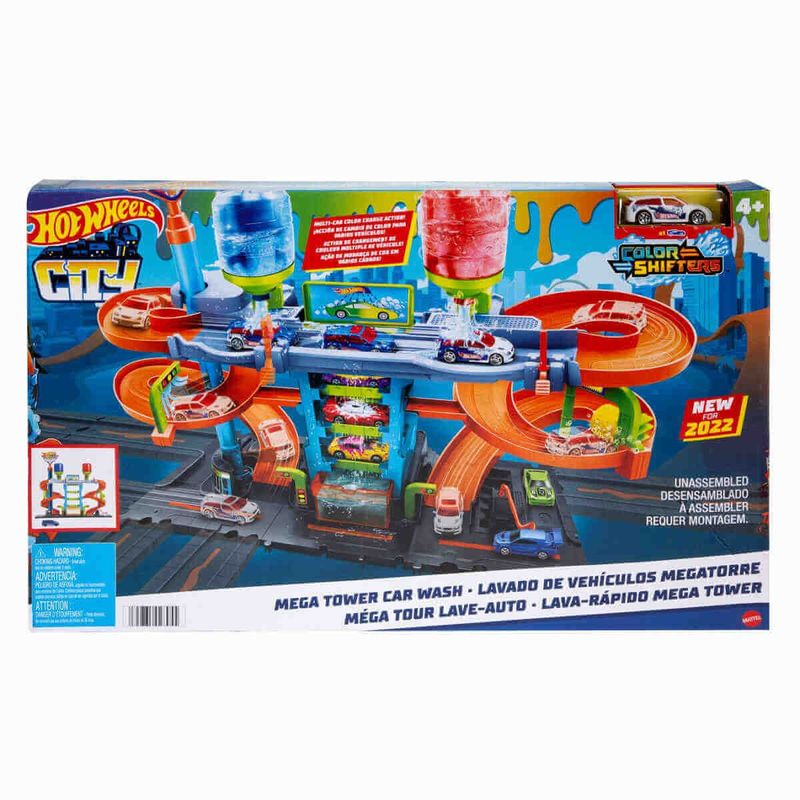 pista mattel hot wheels city lava-rápido mega torre - hdp05