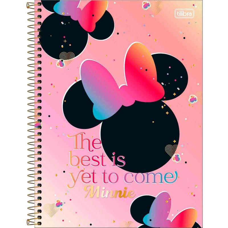 caderno tilibra minnie 16 matérias 256 folhas sortido 351342