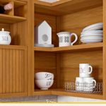 armário aéreo nesher imperatriz canto direito e esquerdo mdf freijó