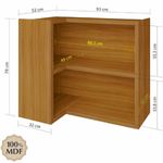 armário aéreo nesher imperatriz canto direito e esquerdo mdf freijó