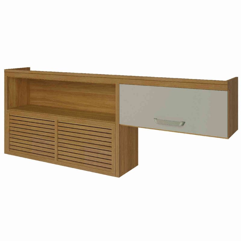 armário aéreo nesher princesa 2 portas mdf freijó off white