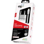 kit carregador de parede universal recarga/sincronização lightning 1m elg