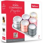 conj wellmix porta condimentos inox magn tico mix (pote: 4,5 x 6,5 cm) (mp)