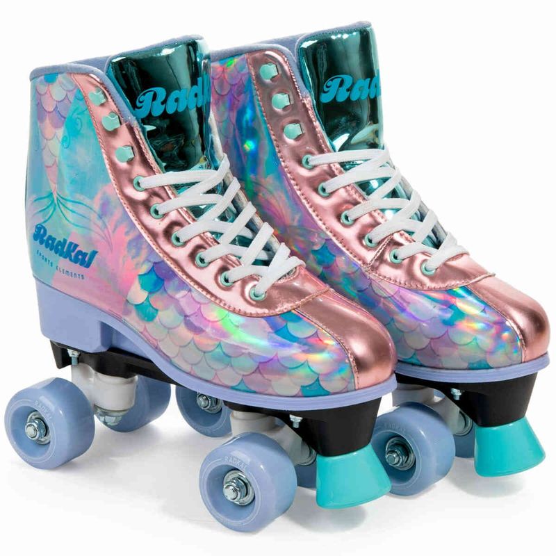 patins fenix radkal roller skate sereia 4 rodas 31-34 azul rl-13