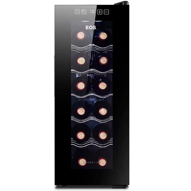 adega eos 12 garrafas touch full glass bivolt eae12b (mp)