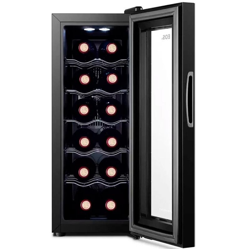 adega eos 12 garrafas touch full glass bivolt eae12b (mp)