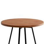 mesa de jantar redonda carraro átria nogueira e preto 1594