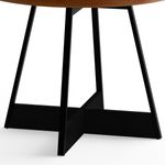 mesa de jantar redonda carraro átria nogueira e preto 1594