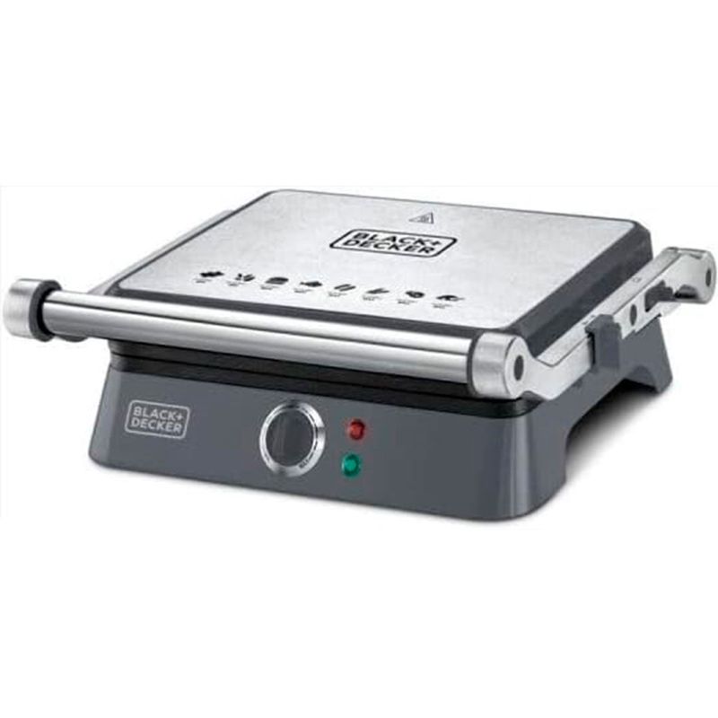 grill black+decker gourmand abertura 180 graus 1200w preto e inox
