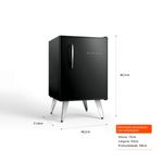 frigobar brastemp retrô 76 litros preto bra08heana