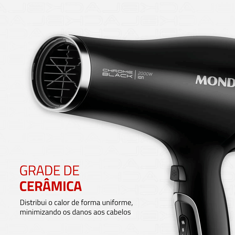 secador de cabelos mondial scn-04 2000w preto
